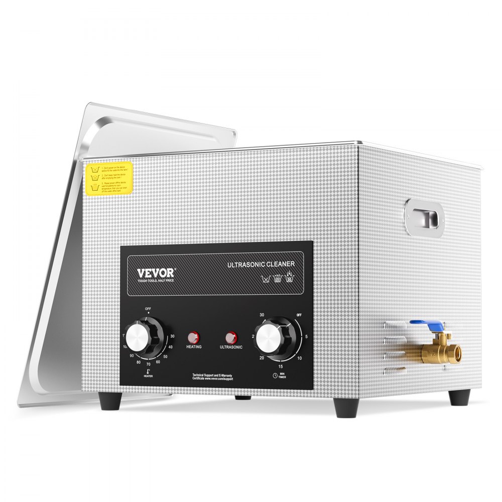 VEVOR 15 L Ultraschallreiniger mit Heiztimer & Korb professionelle digitale Schallkavitationsmaschine