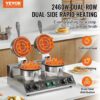 VEVOR kommerzielles rundes Waffeleisen mit Doppelkopf 2460 W, Temperatur- und Zeitregelung – Bild 2