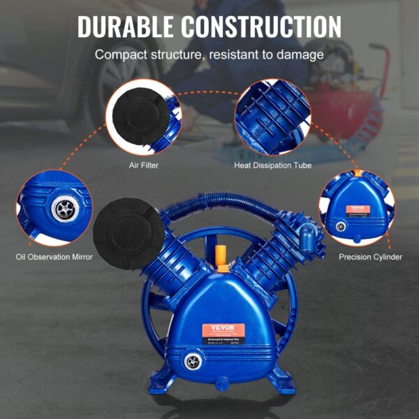 VEVOR Luftkompressor-Pumpenkopf, 5,5 PS, 5,75 CFM bei 90 PSI – Bild 5