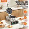 VEVOR kommerzielles Waffeleisen 1230 W Waffel Maker mit antihaftbeschichteten Backflächen aus Edelstahl – Bild 2