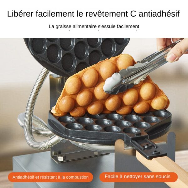 VEVOR kommerzielles Bubble Waffeleisen, Eierpfannkuchenmaschine 1400 W, Temperatur- und Zeitregelung – Bild 4