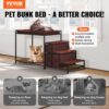 VEVOR Etagenbett für Haustiere mit Treppe, Fenstersitz für Hunde/Katzen mit Stauraum, 1245 x 500 x 660 mm – Bild 2