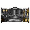 VEVOR Mechaniker Werkzeugsatz 207-teilig 1/4 Zoll 3/8 Zoll 1/2 Zoll Steckschlüsseleinsätze, SAE- und metrisches Mechaniker-Werkzeugset mit Bits Schraubenschlüsseln Ratschengriff Tragkoffer