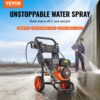 VEVOR Benzin-Hochdruckreiniger, 3400 PSI 2,6 GPM, Terrassenreinger 10 L/min mit Aluminiumpumpe, Hochdruckpistole & Verlängerungsstab, 5-Düsen-Set, für Autos, Zäune, Häuser, Terrassen, vertikal – Bild 2 VEVOR Benzin-Hochdruckreiniger, 3400 PSI 2,6 GPM, Terrassenreinger 10 L/min mit Aluminiumpumpe, Hochdruckpistole & Verlängerungsstab, 5-Düsen-Set, für Autos, Zäune, Häuser, Terrassen, vertikal – Bild 2