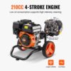 VEVOR Benzin-Hochdruckreiniger, 3400 PSI 2,6 GPM, Terrassenreinger 10 L/min mit Aluminiumpumpe, Hochdruckpistole & Verlängerungsstab, 5-Düsen-Set, für Autos, Zäune, Häuser, Terrassen, vertikal – Bild 3 VEVOR Benzin-Hochdruckreiniger, 3400 PSI 2,6 GPM, Terrassenreinger 10 L/min mit Aluminiumpumpe, Hochdruckpistole & Verlängerungsstab, 5-Düsen-Set, für Autos, Zäune, Häuser, Terrassen, vertikal – Bild 3