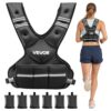 VEVOR verstellbare Gewichtsweste 5-9,1 kg, mit 6 Ironsand-Gewichten & reflektierendem Streifen
