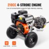 VEVOR Benzin-Hochdruckreiniger, 3500 PSI 10 L/min, 2,6 GPM Terrassenreinger mit Aluminiumpumpe, Hochdruckpistole & Verlängerungsstab, 5-Düsen-Set, für Autos, Zäune, Häuser, Einfahrten, Terrassen – Bild 3 VEVOR Benzin-Hochdruckreiniger, 3500 PSI 10 L/min, 2,6 GPM Terrassenreinger mit Aluminiumpumpe, Hochdruckpistole & Verlängerungsstab, 5-Düsen-Set, für Autos, Zäune, Häuser, Einfahrten, Terrassen – Bild 3