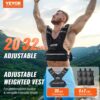 VEVOR verstellbare Gewichtsweste 9-14,5 kg, mit 6 Ironsand-Gewichten & reflektierendem Streifen – Bild 2