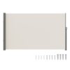 VEVOR Seitenmarkise 160 x 300 cm Seitenwandmarkise aus Polyestergewebe mit PU-Beschichtung Markise einziehbarer Griff mit Federmechanismus Sichtschutz Blickschutz für Balkone Innenhöfe UV30 Beige