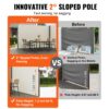 VEVOR Seitenmarkise 200 x 600 cm Seitenwandmarkise aus 180 g/m² Polyestergewebe mit PU-Beschichtung Markise einziehbarer Griff mit Federmechanismus Sichtschutz Blickschutz für Balkone Innenhöfe Beige – Bild 3