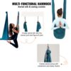 VEVOR Aerial Yoga Hängematte Set 5 x 2,8 m, Grün Aerial Yoga Swing Air Fliegen, Yoga-Schaukel Hammock Swing 1000 kg Max. Tragfähigkeit, inkl. Yoga-Socken & Stahlkarabiner, Anti-Gravity-Übungen – Bild 5
