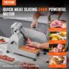 VEVOR Kommerzieller Fleischschneider Allesschneider 340 W, Elektrische Aufschnittmaschine Lebensmittelschneider mit 25,4 cm-Kohlenstoffstahlklinge, 0–15 mm Einstellbare Dicke für Fleisch, Käse, Gemüse – Bild 2