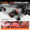 VEVOR Kommerzieller Fleischschneider Allesschneider 340 W, Elektrische Aufschnittmaschine Lebensmittelschneider mit 25,4 cm-Kohlenstoffstahlklinge, 0–15 mm Einstellbare Dicke für Fleisch, Käse, Gemüse – Bild 3