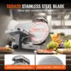 VEVOR Kommerzieller Fleischschneider Allesschneider 340 W, Elektrische Aufschnittmaschine Lebensmittelschneider mit 25,4 cm-Kohlenstoffstahlklinge, 0–15 mm Einstellbare Dicke für Fleisch, Käse, Gemüse – Bild 4