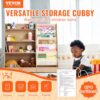 VEVOR 4-stöckiges Bücherregal aus MDF für Kinder, Sechsstöckiges Bücherregal, Baby-Aufbewahrungsregal, Bücher- und Spielzeug-Organizer-Schrank, für Kinderzimmer, Spielzimmer, Kindergarten – Bild 2