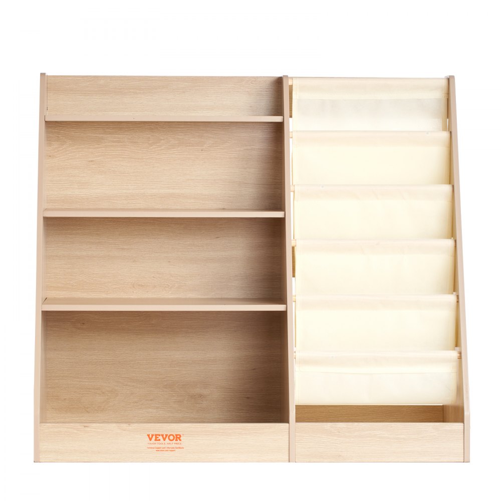 VEVOR 4-stöckiges Bücherregal aus MDF für Kinder, Sechsstöckiges Bücherregal, Baby-Aufbewahrungsregal, Bücher- und Spielzeug-Organizer-Schrank, für Kinderzimmer, Spielzimmer, Kindergarten