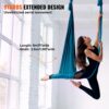 VEVOR Aerial Yoga Hängematte Set 8 x 2,8 m, Grün Aerial Yoga Swing Air Fliegen, Indoor Aerial Yoga Hammock Swing 1000 kg Max. Tragfähigkeit, inkl. Yoga-Socken & Stahlkarabiner & Alu-Drehgelenk – Bild 4