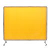 VEVOR Schweißvorhang 1,8 x 2,4m Schweißschutzvorhang aus Flammhemmendem Vinyl Schweißschutzwand mit 4 Schwenkrädern und einem 6-stufigen UV-Schutz Schweißerdecke Schweißschutz Gelb