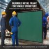 VEVOR Schweißvorhang 1,8 x 1,8 m Schweißschutzvorhang aus Flammhemmendem Vinyl Schweißschutzwand mit 4 Schwenkrädern und einem 6-stufigen UV-Schutz Schweißerdecke Schweißschutz Grün – Bild 5