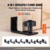 VEVOR Scheunentor und Hardware-Set Schiebetürsystem, 762 x 2133,6 mm Holz-Schiebetor, sanft und leise, Scheunentor-Set mit 8-in-1-Bodenführung und Türgriff, Fichtenholz-Platte – Bild 5