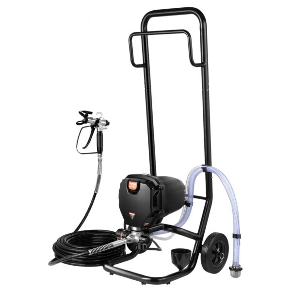 VEVOR Rollbares Airless-Farbspritzgerät, 750 W, 3000 psi, Hocheffizientes Elektrisches Spritzgerät, Farbspritzgeräte Spritzlackiermaschine Hochdruck-Airless-Farbsprühsystem mit 7.6 m Schlauchlänge
