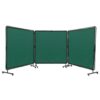 VEVOR 3-Panel-Schweißvorhang 1,8 x 1,8m Schweißschutzvorhang aus Flammhemmendem Vinyl Schweißschutzwand mit 6 Schwenkrädern und einem 6-stufigen UV-Schutz Schweißerdecke Schweißschutz Grün