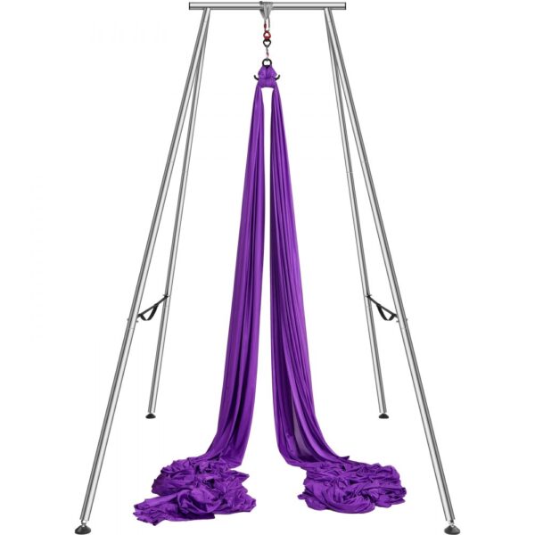 VEVOR Aerial Yoga Hängematte mit Yogarahmen 12 x 2,6 m, Lila Yoga Swing Air Fliegen, Yoga-Schaukel Hammock Swing 250 kg Max. Tragfähigkeit, inkl. Yoga-Socken & Fußpolster, Anti-Gravity-Übungen VEVOR Aerial Yoga Hängematte mit Yogarahmen 12 x 2,6 m, Lila Yoga Swing Air Fliegen, Yoga-Schaukel Hammock Swing 250 kg Max. Tragfähigkeit, inkl. Yoga-Socken & Fußpolster, Anti-Gravity-Übungen