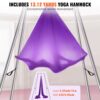 VEVOR Aerial Yoga Hängematte mit Yogarahmen 12 x 2,6 m, Lila Yoga Swing Air Fliegen, Yoga-Schaukel Hammock Swing 250 kg Max. Tragfähigkeit, inkl. Yoga-Socken & Fußpolster, Anti-Gravity-Übungen – Bild 4 VEVOR Aerial Yoga Hängematte mit Yogarahmen 12 x 2,6 m, Lila Yoga Swing Air Fliegen, Yoga-Schaukel Hammock Swing 250 kg Max. Tragfähigkeit, inkl. Yoga-Socken & Fußpolster, Anti-Gravity-Übungen – Bild 4