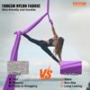VEVOR Aerial Yoga Hängematte Set 8 x 2,8 m, Lila Aerial Yoga Swing Air Fliegen, Indoor Aerial Yoga Hammock Swing 1000 kg Max. Tragfähigkeit, inkl. Yoga-Socken & Stahlkarabiner & Alu-Drehgelenk – Bild 2