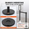 VEVOR Personenleitsystem Absperrband Absperrständer 6-teilig, 2 m x 48 mm Schwarzer Einziehbarer Gürtel, Personenleitsystem Absperrpfosten mit Schildern für Flughäfen, Messen, Wettkampforte usw. – Bild 3