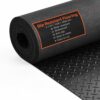 VEVOR Gummimatte 1848 x 1236mm Bodenmatte SBR-Gummi Bodenbelag 3 mm Dicke Noppenmatte Diamant Tränenblech Bodenmatte Antirutschmatte Gummibelag Ideal für Garagen, Lagerhallen, Fitnessstudios, Gehwege