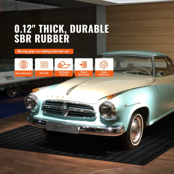 VEVOR Gummimatte 1848 x 1236mm Bodenmatte SBR-Gummi Bodenbelag 3 mm Dicke Noppenmatte Diamant Tränenblech Bodenmatte Antirutschmatte Gummibelag Ideal für Garagen, Lagerhallen, Fitnessstudios, Gehwege – Bild 3