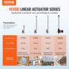 VEVOR 6000N Linear Actuator DC 12V Linearantrieb IP44 Elektrischer Linearmotor 400mm Hublänge Geräuschpegel ≤50dB Elektrische Türöffner 5mm/s Fahrgeschwindigkeit Lineartechnik Verstellantrieb – Bild 2
