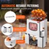 VEVOR Kommerzielle Orangenpresse Automatischer 120-W-Entsafter, Edelstahl-Orangenpresse für 20 Orangen pro Minute, mit Herausziehbarer Filterbox, Edelstahl Abdeckung Zitruspresse Saftpresse Elektrisch – Bild 4 VEVOR Kommerzielle Orangenpresse Automatischer 120-W-Entsafter, Edelstahl-Orangenpresse für 20 Orangen pro Minute, mit Herausziehbarer Filterbox, Edelstahl Abdeckung Zitruspresse Saftpresse Elektrisch – Bild 4