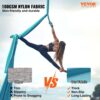 VEVOR Aerial Yoga Hängematte Set 10 x 2,8 m, Blau Aerial Yoga Swing Air Fliegen, Indoor Aerial Yoga Hammock Swing 1000 kg Max. Tragfähigkeit, inkl. Yoga-Socken & Stahlkarabiner & Alu-Drehgelenk – Bild 2