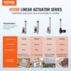 VEVOR 1500N Linear Actuator DC 12V Linearantrieb IP54 Elektrischer Linearmotor 100mm Hublänge Geräuschpegel ≤ 60dB Elektrische Türöffner 5 mm/s Fahrgeschwindigkeit Lineartechnik Verstellantrieb – Bild 2