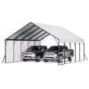 VEVOR Carport, 5,8x7,45x3,77 m, Lagerzelt mit stabilem Rahmen und Dach, Autounterstand mit abnehmbaren Seitenwänden, Mehrzweck-Garagezelt für Pickup, Boot, LKW und Traktoren