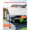 VEVOR Carport, 5,8x7,45x3,77 m, Lagerzelt mit stabilem Rahmen und Dach, Autounterstand mit abnehmbaren Seitenwänden, Mehrzweck-Garagezelt für Pickup, Boot, LKW und Traktoren – Bild 3