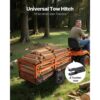 VEVOR Kippanhänger, 725,75 kg, ATV-UTV-Anhänger aus Stahl zum Hinterherziehen, Kipper mit abnehmbarer Rückwand, Gartenanhänger zum Hinterherziehen für Rasenmäher, Traktoren und Gartenabfälle – Bild 2