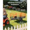 VEVOR Kippanhänger, 725,75 kg, ATV-UTV-Anhänger aus Stahl zum Hinterherziehen, Kipper mit abnehmbarer Rückwand, Gartenanhänger zum Hinterherziehen für Rasenmäher, Traktoren und Gartenabfälle – Bild 3