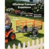 VEVOR Kippanhänger, 800,59 kg, ATV-UTV-Anhänger aus Stahl zum Hinterherziehen, Kipper mit abnehmbarer Rückwand, Gartenanhänger zum Hinterherziehen für Rasenmäher, Traktoren und Gartenabfälle – Bild 3