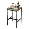 VEVOR Bartisch Bistrotisch Kneipentisch mit Metallrahmen, kleiner Küchentisch Esstisch (610 x 610 x 914 mm), Ausstellungstisch für Wohnzimmerpartys Pubs Esszimmer Cafés, rustikales Braun & Schwarz