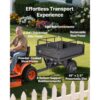 VEVOR Kippanhänger, 226,79 kg Fassungsvermögen, ATV-UTV-Transportanhänger 142x76x70 cm, Kippwagen mit 35,56 cm Reifen, Handzug oder Fußpedal, Hofanhänger für Rasenmähertraktoren – Bild 3