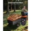 VEVOR Kippanhänger, 272 kg Fassungsvermögen, ATV-UTV-Transportanhänger, Kippwagen zum Hinterherziehen mit 40,64 cm Reifen, Handzug oder Fußpedal, Hofanhänger für Rasenmähertraktoren – Bild 2