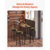 VEVOR Bartisch Bistrotisch Kneipentisch mit Metallrahmen, schmaler & langer Küchentisch Esstisch (991 x 406 x 902 mm), Ausstellungstisch für Wohnzimmerpartys Pubs Esszimmer Cafés, Braun & Schwarz – Bild 2