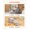 VEVOR Kindersofa Kindersessel aus 28D-Schwamm & kurzem Flor mit Armlehnen, waschbares Kindersofa, Kindercouch umwandelbares Schlafsofa Kleinkindersofa (M) für Spielzimmer Schlafzimmer Wohnzimmer Grau – Bild 2