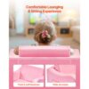 VEVOR Kindersofa Kindersessel aus 28D-Schwamm & kurzem Flor mit Armlehnen, Kleinkindersofa zum Lesen und Spielen, Kindercouch umwandelbares Schlafsofa für Spielzimmer Schlafzimmer Rosa M (Maß) – Bild 4