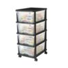 VEVOR Schubladenwagen Schubladenschrank mit 4 Schubladen (17 L / per), rollbarer Schubladen-Container Schubladenbox mit durchsichtigen Behältern für Bürobedarf Bastelräume Klassenzimmer VEVOR Schubladenwagen Schubladenschrank mit 4 Schubladen (17 L / per), rollbarer Schubladen-Container Schubladenbox mit durchsichtigen Behältern für Bürobedarf Bastelräume Klassenzimmer