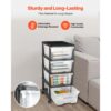 VEVOR Schubladenwagen Schubladenschrank mit 4 Schubladen (17 L / per), rollbarer Schubladen-Container Schubladenbox mit durchsichtigen Behältern für Bürobedarf Bastelräume Klassenzimmer – Bild 3 VEVOR Schubladenwagen Schubladenschrank mit 4 Schubladen (17 L / per), rollbarer Schubladen-Container Schubladenbox mit durchsichtigen Behältern für Bürobedarf Bastelräume Klassenzimmer – Bild 3