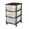 VEVOR Schubladenwagen Schubladenschrank mit 3 Schubladen (17 L / per), rollbarer Schubladen-Container Schubladenbox mit durchsichtigen Behältern für Bürobedarf Bastelräume Klassenzimmer VEVOR Schubladenwagen Schubladenschrank mit 3 Schubladen (17 L / per), rollbarer Schubladen-Container Schubladenbox mit durchsichtigen Behältern für Bürobedarf Bastelräume Klassenzimmer